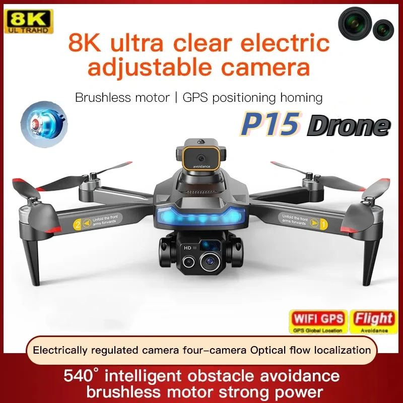 Drone Motor - Drone P15 PRO 4K HD professionnel