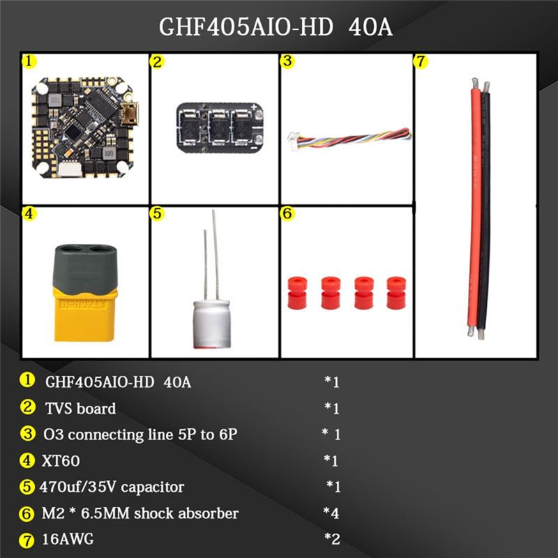 ABTI-GHF405AIO-HD 40A Contrôle - Drone Flight Controller avis et prix